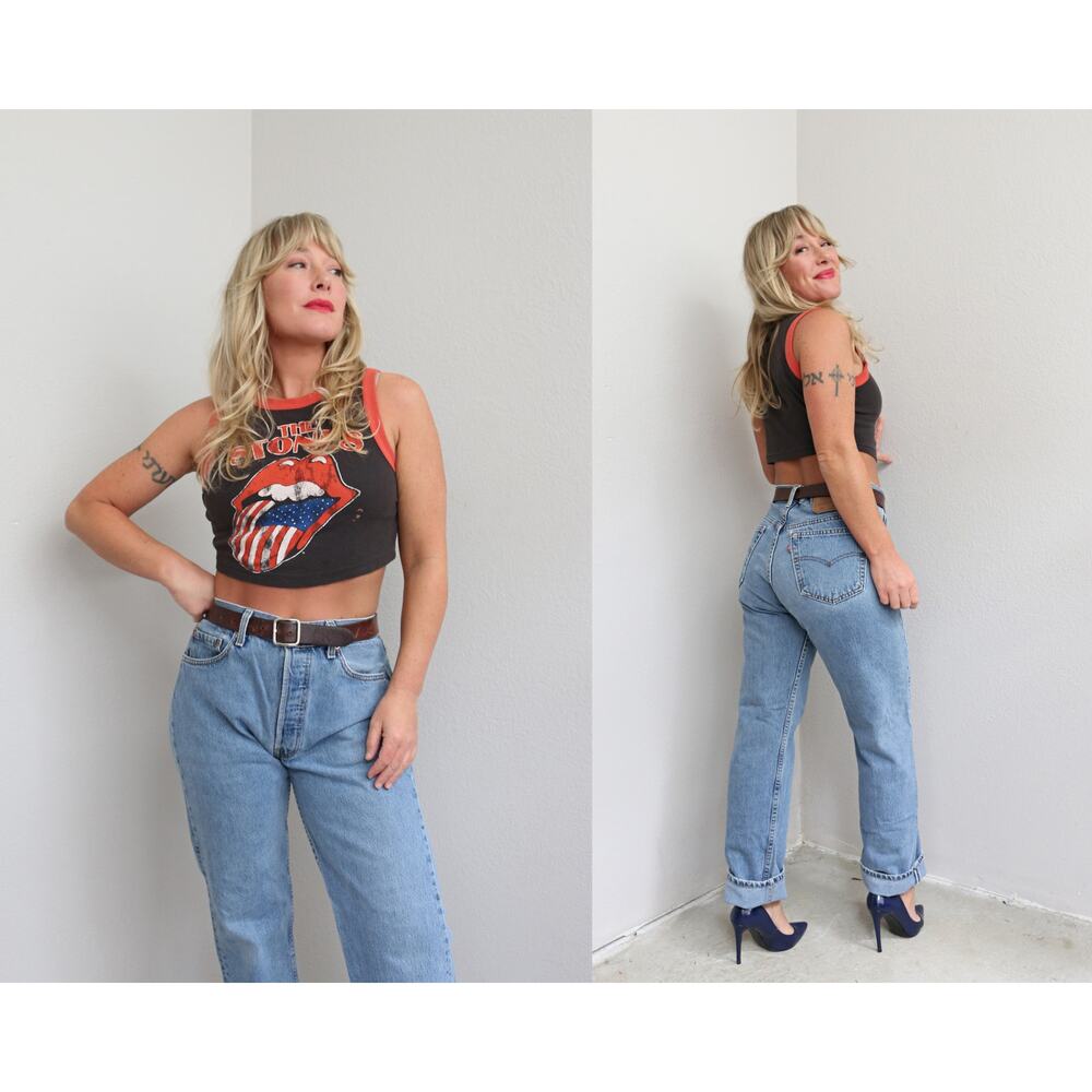 1990's Vintage Levi's 501 Button Fly Light Jeans ~ Women's XS SM ~ 31" 32" Waist